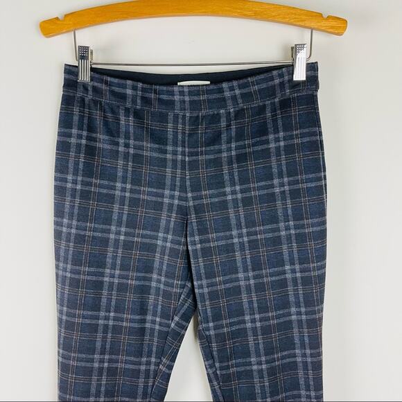 Max Studio grey black plaid stretchy ankle leggings small - Picture 2 of 6